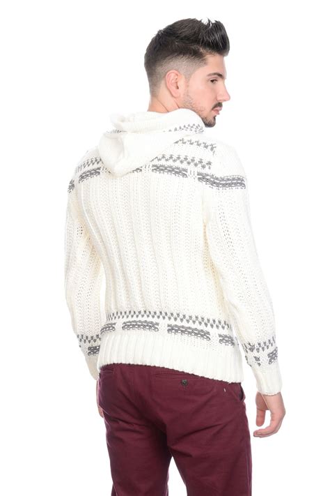 Discover cable sweaters at asos. New Brad Jones Mens Thick Cable Knit Hooded Vintage Nordic ...