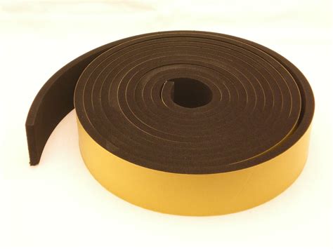 Neoprene Rubber Self Adhesive Strip 50mm Wide X 10mm Thick X 5m Long