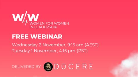 women 4 women in leadership webinar linkedin