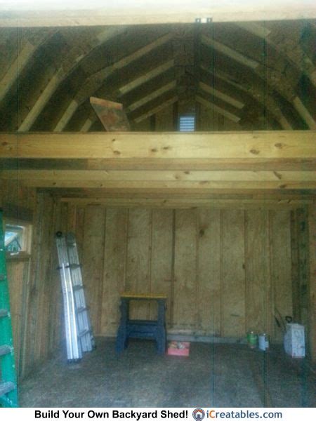 You can use these 12x16 barn with porch shed plans to build a work space such as a workshop shed, home office, storage shed, shed home, tiny house, small cabin. 12x16 gambrel shed plan loft | Shed plans 12x16, 12x20 ...