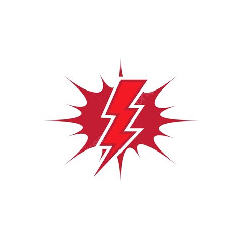 Simbol Vektor Templat Logo Petir Petir Kuat Cepat Vektor Kuat Petir