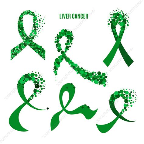 Liver Cancer Awareness Ribbons Conceptual Illustration Stock Image