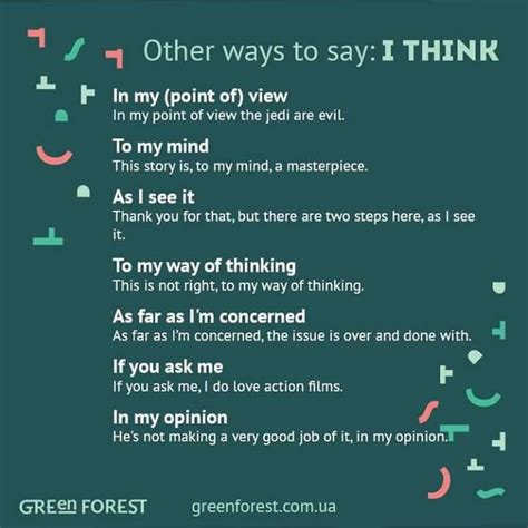 Other Ways To Say I Think And Stupid Materials For Learning English