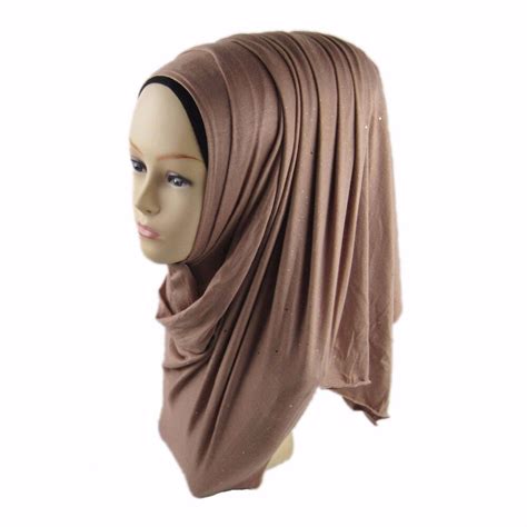 cotton jersey glitter scarf women hijab brand shawls and scarves bandanas for women wholesale