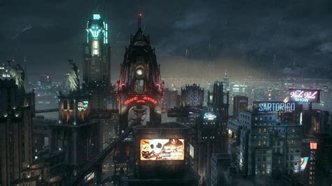 Batman Arkham Knight Gotham City Skyline Gotham City Skyline