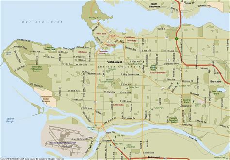 Vancouver On Map Vancouver Location Map British Columbia Canada