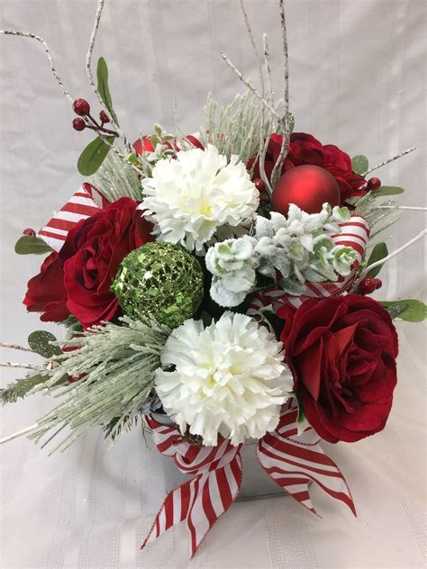 Christmas Artificial Flower Arrangement Winter Decor Decoration For