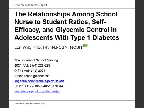 August 2021the Relationships Among School Nurse To Student Ratios Self