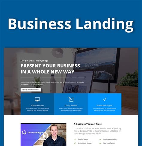 Business Landing Page Layout Divi Life