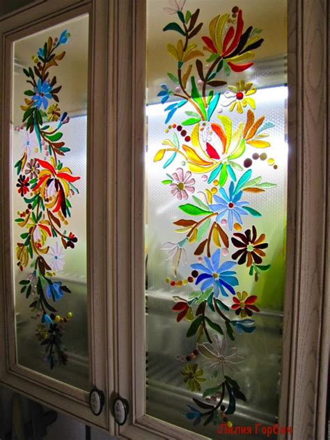 Paint just the door fronts with brilliant white paint and create with. How to working with glass for cabinet doors - Art & Craft ...