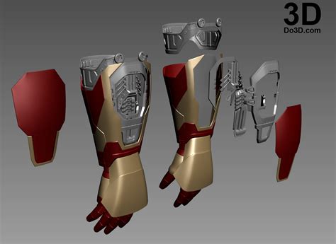 How to make an iron man repulsor glove! 3D Printable Iron Man Mark XLII (Model: MK 42) Gauntlet ...