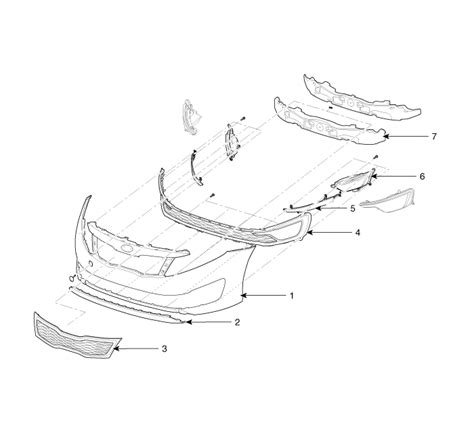 Kia Optima Hybrid Front Bumper Components And Components Location