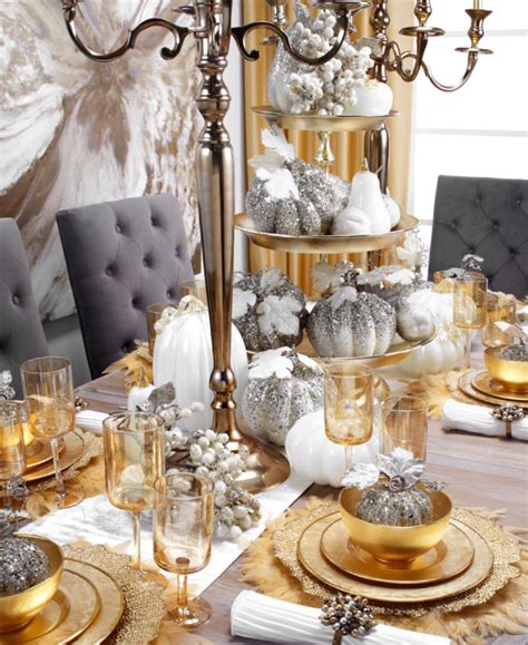 Goldsilver Table Decorations Christmas Table Christmas Table