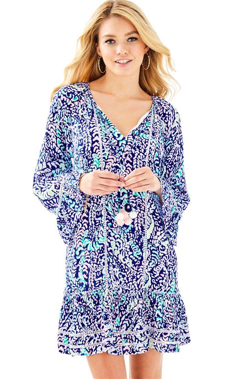 Lilly Pulitzer Lace Percilla Tunic Dress In Blue Lyst