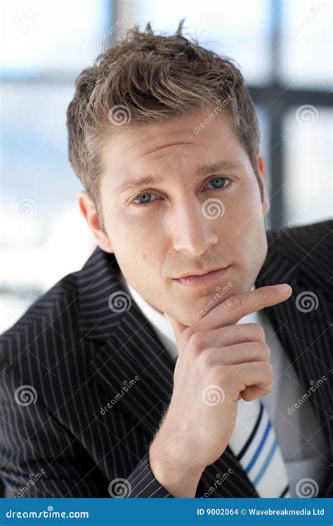 Attractive Businessman Looking At Camera Stock Photo Image Of
