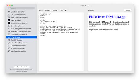 HTML Preview Offline App - Offline Toolbox for Developers