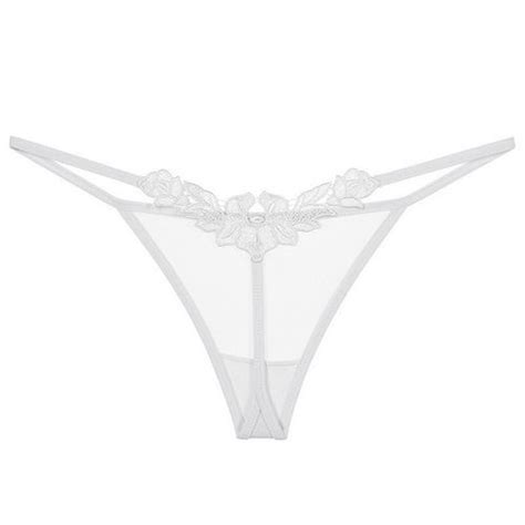 fashion new double layer thin strap sexy thong butterfly embroidery low waist sexy bikini pure