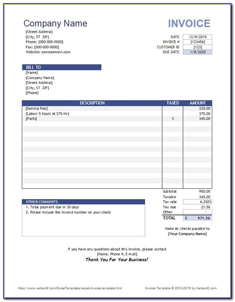 Gst Invoice Format In Excel Free Download India