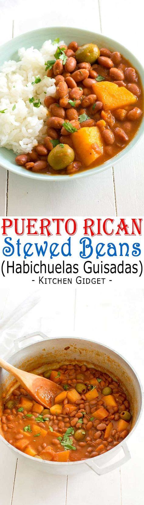 Flavorful puerto rican rice and beans simmered in a sauce of sofrito and tomato along with potatoes and olives. Puerto Rican Rice and Beans (Habichuelas Guisadas) | Easy ...