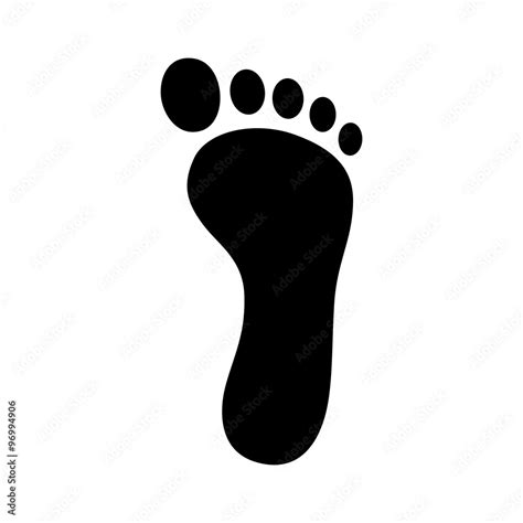 Vecteur Stock One Footprint Foot Print Flat Icon For Apps And