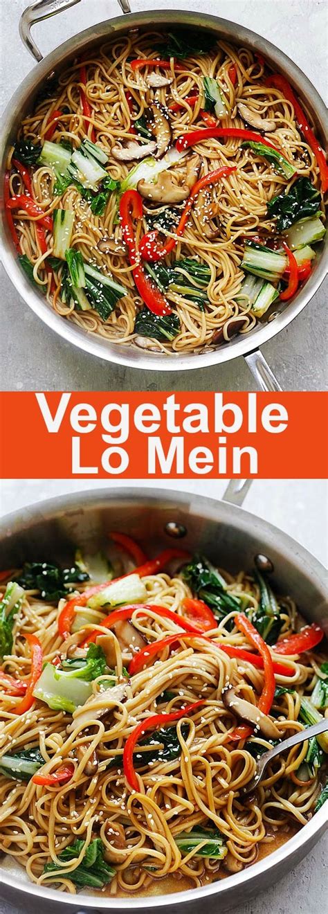 These noodles are seasoned with just some soy sauce, vegetarian oyster sauce, sesame oil and a touch of coconut sugar for sweetness. Lo Mein with Vegetables - Lo Mein Noodles - Rasa Malaysia
