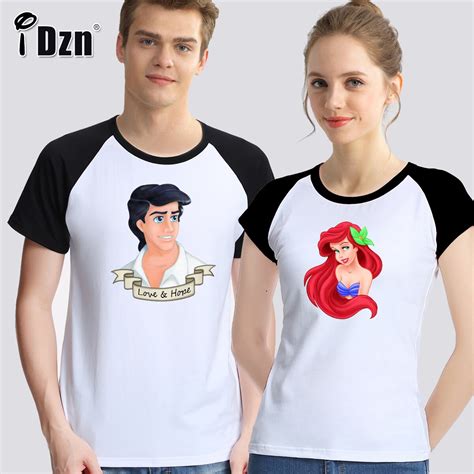 Idzn Summer Mens Women Casual Lovers T Shirt The Little Mermaid