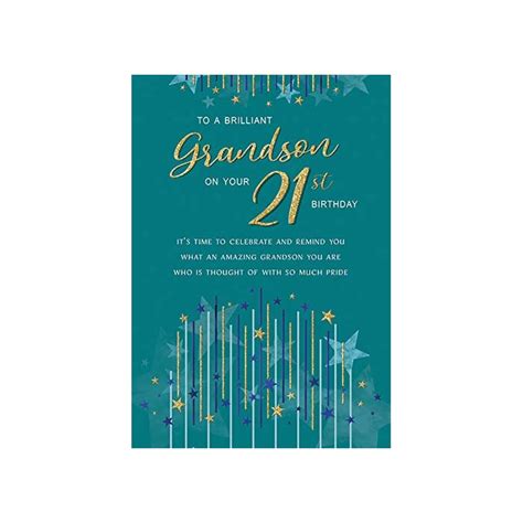 Buy Modern Milestone Age Birthday Card St Grandson X Inches Regal Publishing Online At