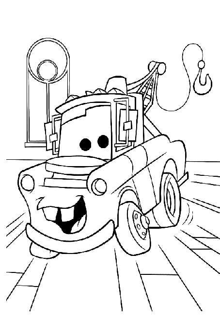 You can download, favorites, color online and print these the tow mater cars coloring page for free. My Family Fun - Disney Cars Mater Coloring Page Print and ...