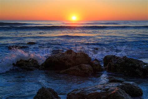 Sunrise On Rocky Beachy Stock Image Colourbox