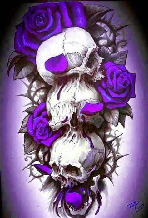 Purple Rose Skulls Arrow Tattoos Skull Tattoos Girl Tattoos Tattoos For Guys Tattoos For