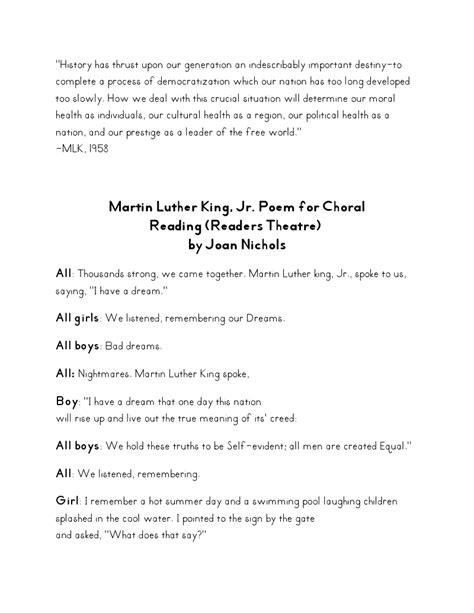 Literacy Minute Martin Luther King And Black History Month