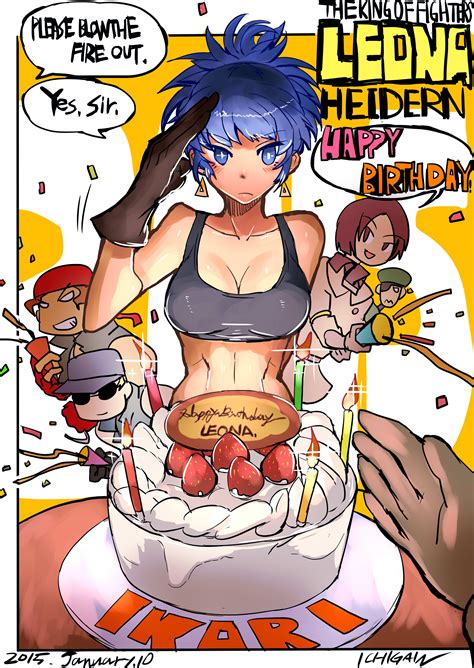 leona heidern whip ralf jones clark still and heidern the king of fighters drawn by