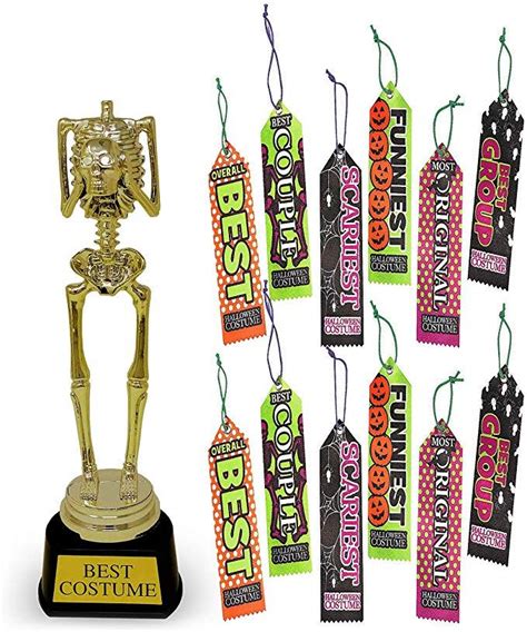 12 Halloween Party Costume Contest Award Prize Ribbons And