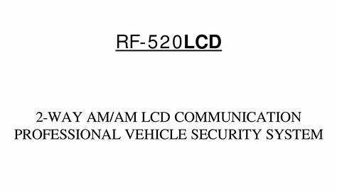 auto page rf 420lcd user manual