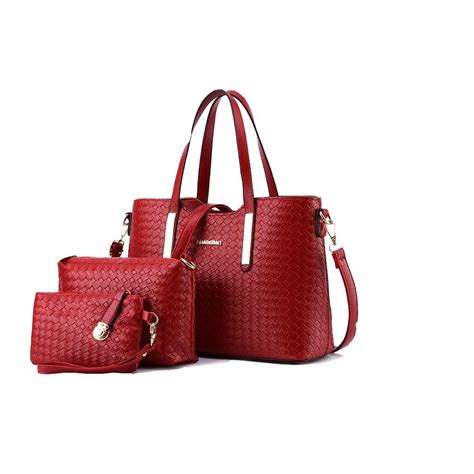 Find out more about amonline's latest and most current features. Set handbeg murah/Europe Style PU Leather Handbag 3 in 1 ...