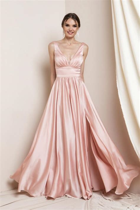 Pale Pink Satin Gown Pretty Parlor