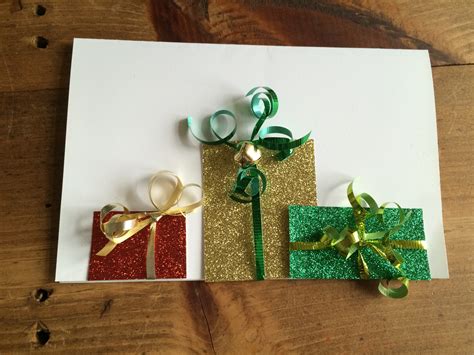 Handmade Christmas Cards Made From Glitter Scrapbook Paper