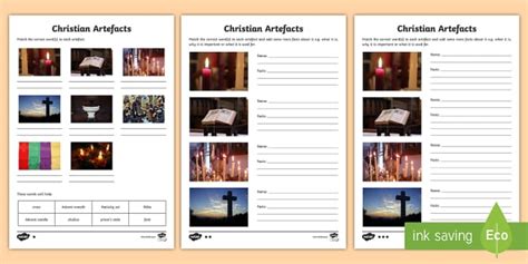 Christian Artefacts Differentiated Differentiated Worksheet Worksheets