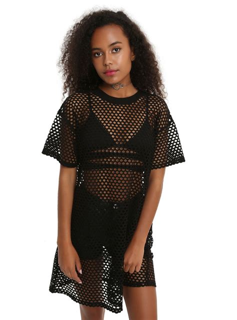 Nothin But Fishnet And We Re Loving It Wear This Black Fishnet Dress With Your Favorite