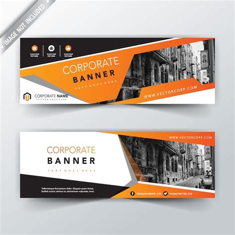 Stylish Horizontal Banner For Advertising Vector Premium Download