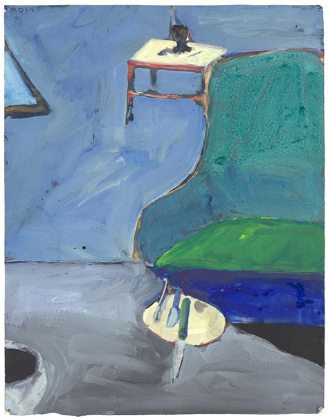 Richard Diebenkorn Interior Green With Chair 1964 Mutualart