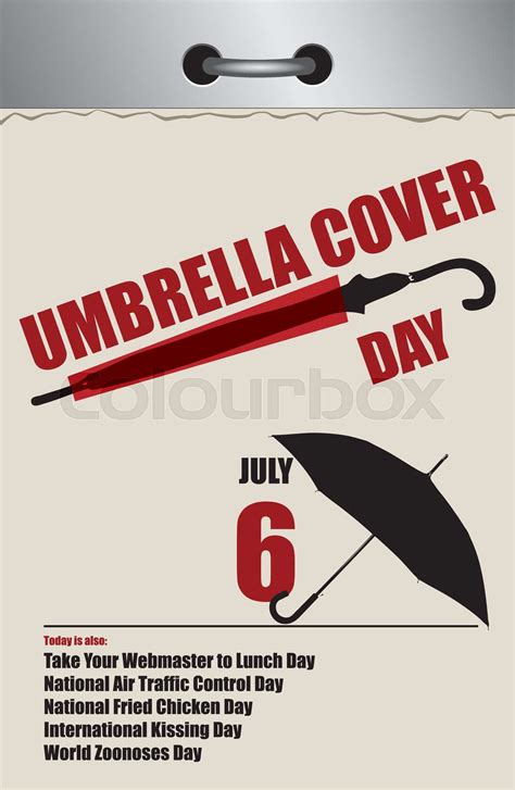 Umbrella Cover Day Stock Vector Colourbox