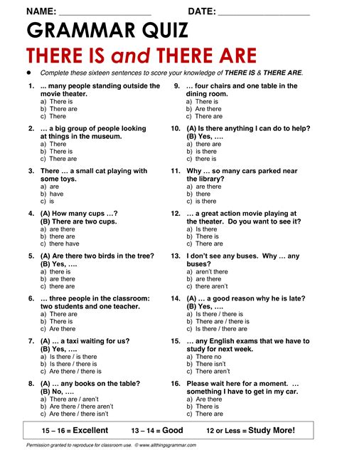 english grammar there is and there are wwwallthingsgrammarcom