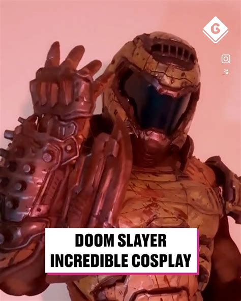 Incredible Doomslayer Cosplay Cosplay This Doomslayer Cosplay Is As