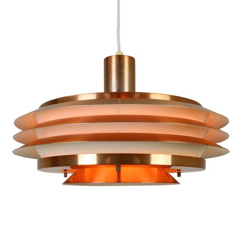 900 x 899 jpeg 56 кб. Copper coloured multilayer Scandinavian pendant hanging light, 1960s | #1030