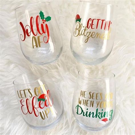 Personalized Wine Glass Champagne Glass Christmas T Etsy