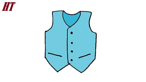 How To Draw A Vest Easy Step By Step Youtube