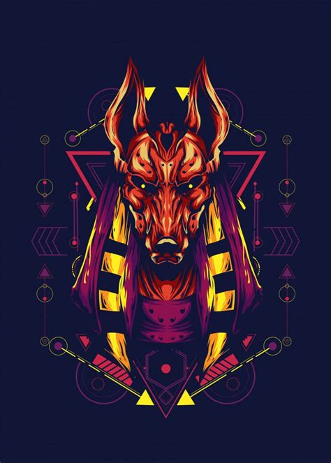 Anubis Sacred Geometry Poster Print By Second Syndicate