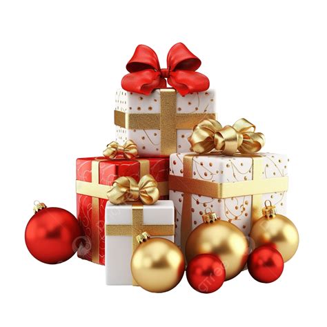 Christmas Set With Ts Boxes Balls And Traditional Decorations Christmas Present Christmas