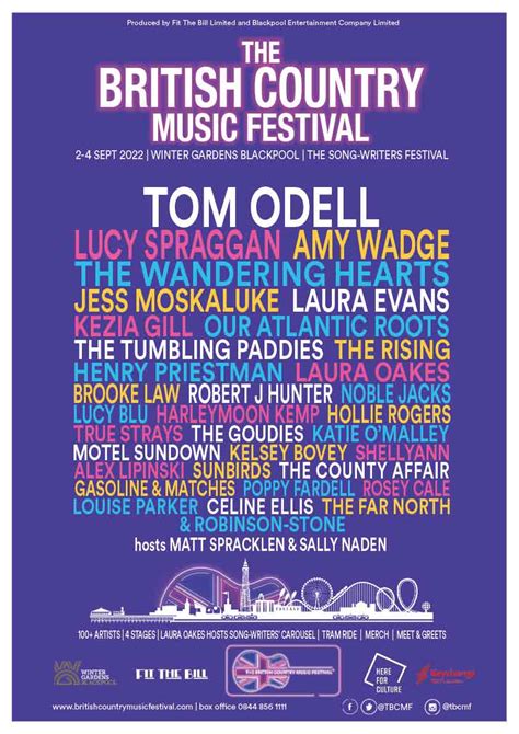 2022 Tbcmf Line Up Poster The British Country Music Festival